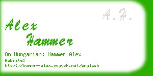 alex hammer business card